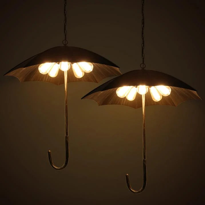 Chandelier | Industrial Iron 5-Light | Copper & Silver
