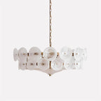 Chandelier | Metal & Colored Glass | Dimmable E14 Sockets
