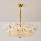Chandelier | Metal & Colored Glass | Dimmable E14 Sockets