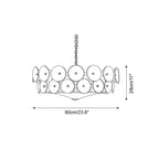 Chandelier | Metal & Colored Glass | Dimmable E14 Sockets