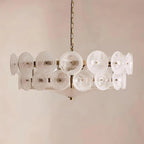 Chandelier | Metal & Colored Glass | Dimmable E14 Sockets