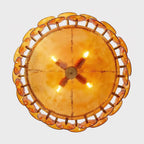 Chandelier | Metal & Colored Glass | Dimmable E14 Sockets