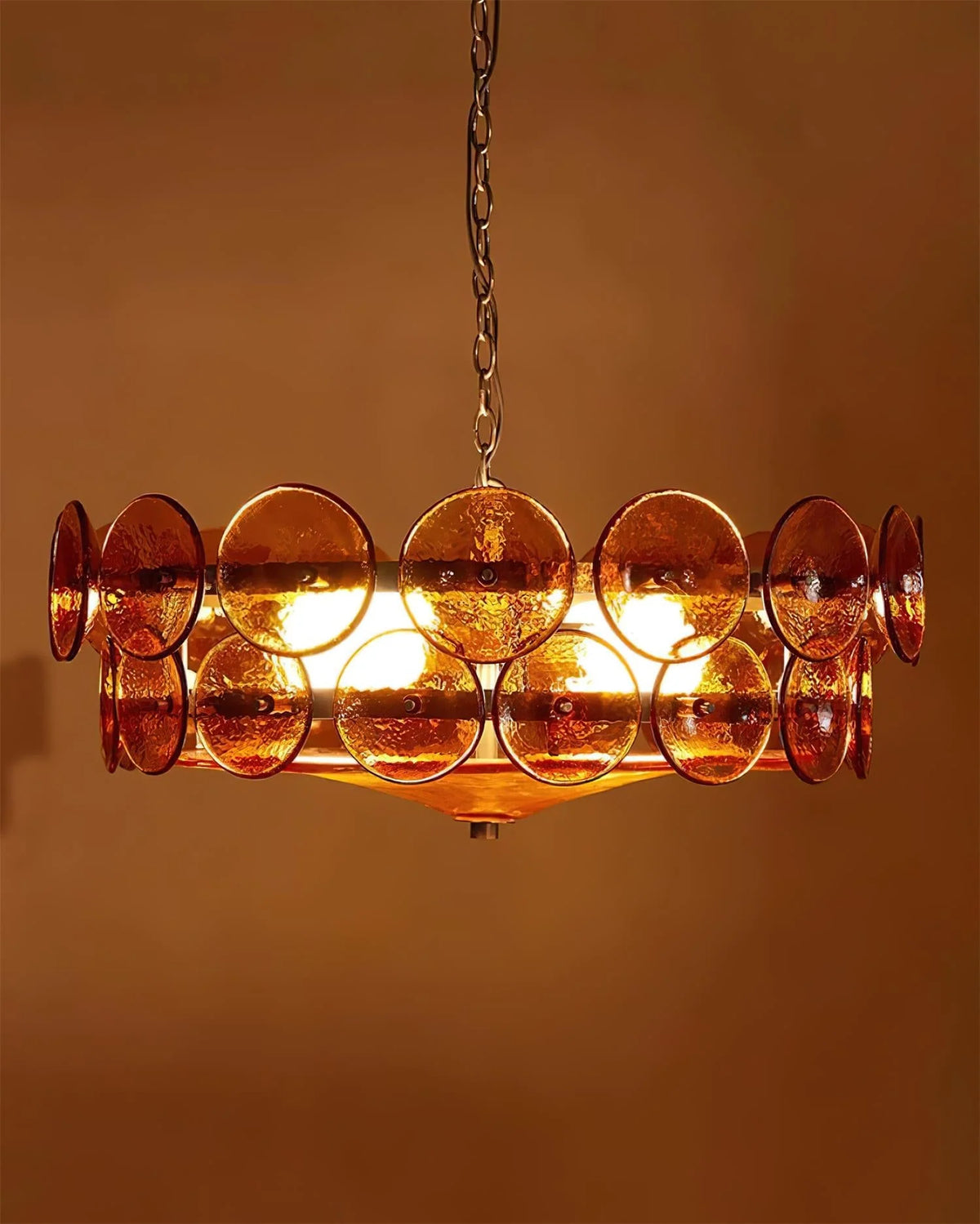 Chandelier | Metal & Glass | Adjustable Chain