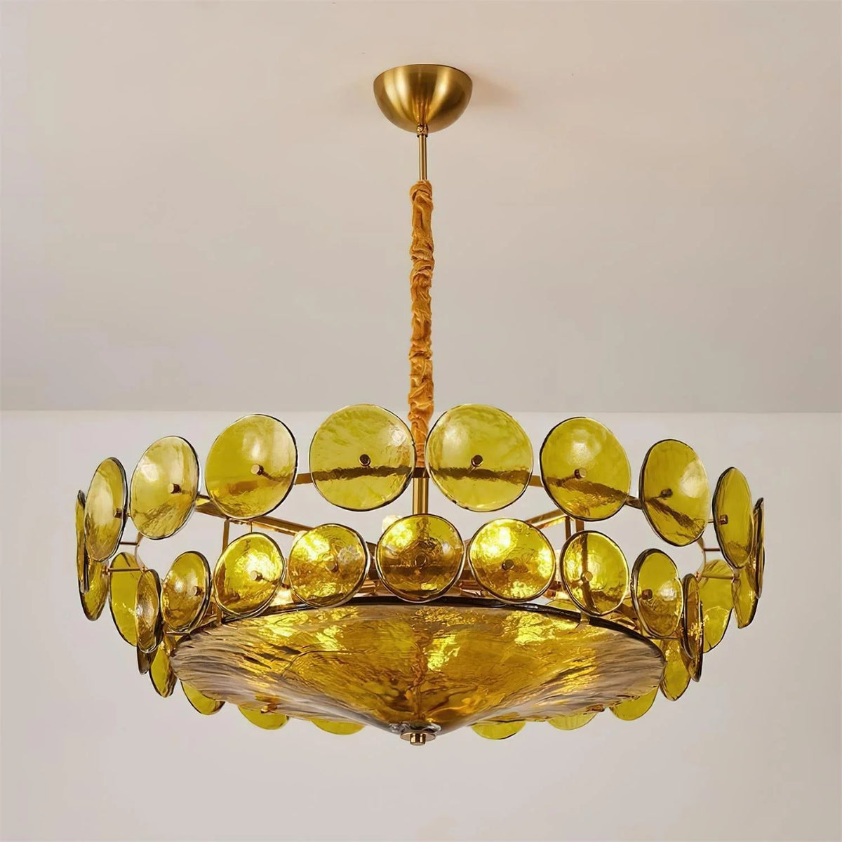 Chandelier | Metal & Glass | Adjustable Chain