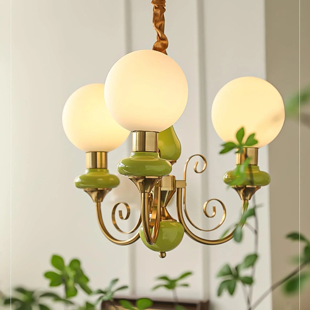 Chandelier | Modern Artistic Glass & Metal | 3/5/8 Heads