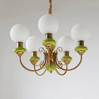 Chandelier | Modern Artistic Glass & Metal | 3/5/8 Heads