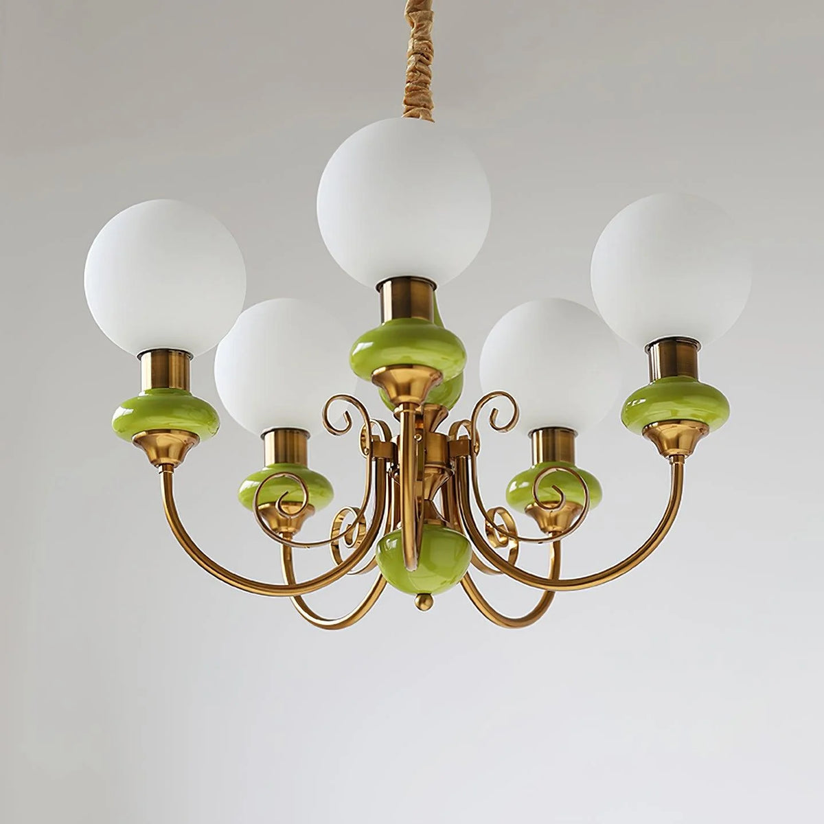 Chandelier | Modern Artistic Glass & Metal | 3/5/8 Heads