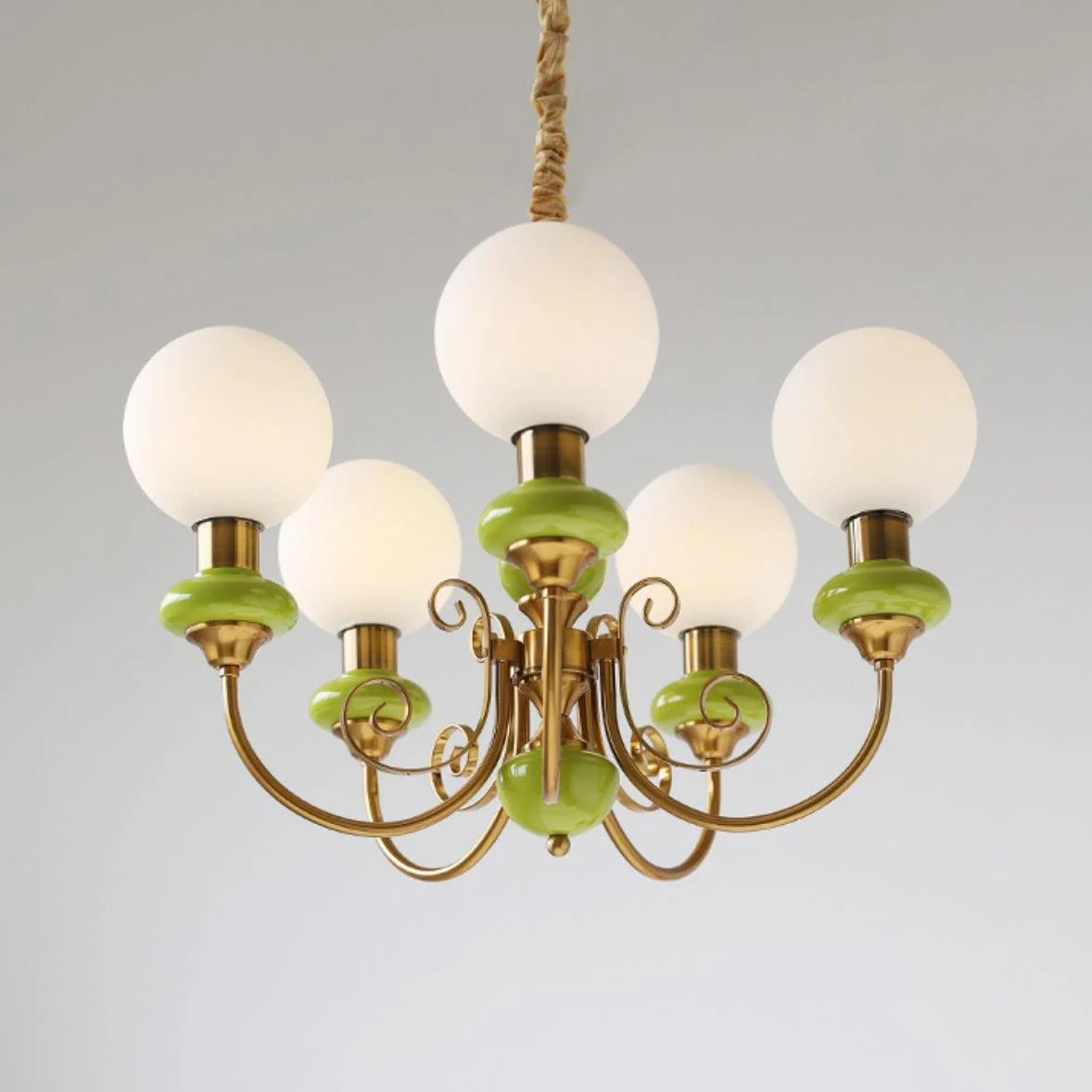 Chandelier | Modern Artistic Glass & Metal | 3/5/8 Heads