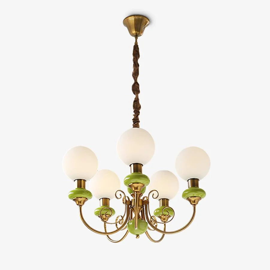 Chandelier | Modern Artistic Glass & Metal | 3/5/8 Heads