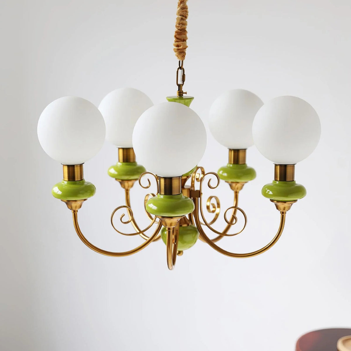 Chandelier | Modern Artistic Glass & Metal | 3/5/8 Heads