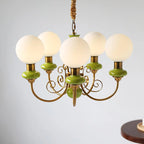 Chandelier | Modern Artistic Glass & Metal | 3/5/8 Heads