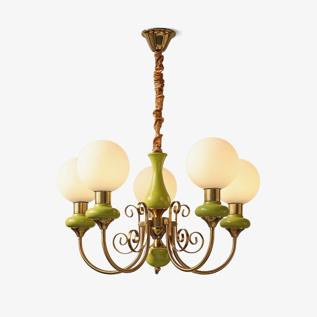 Chandelier | Modern Artistic Glass & Metal | 3/5/8 Heads