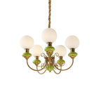 Chandelier | Modern Artistic Glass & Metal | 3/5/8 Heads