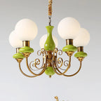 Chandelier | Modern Artistic Glass & Metal | 3/5/8 Heads