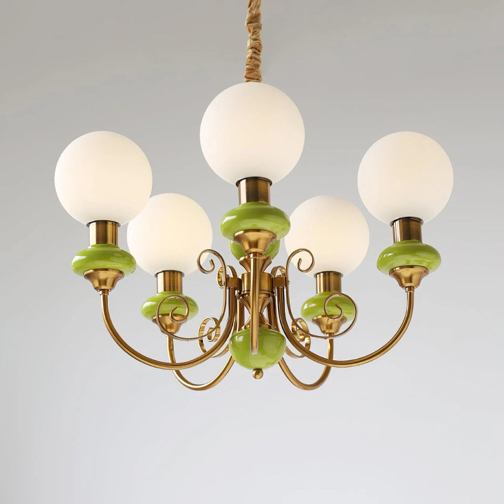Chandelier | Modern Artistic Glass & Metal | 3/5/8 Heads