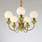 Chandelier | Modern Artistic Glass & Metal | 3/5/8 Heads