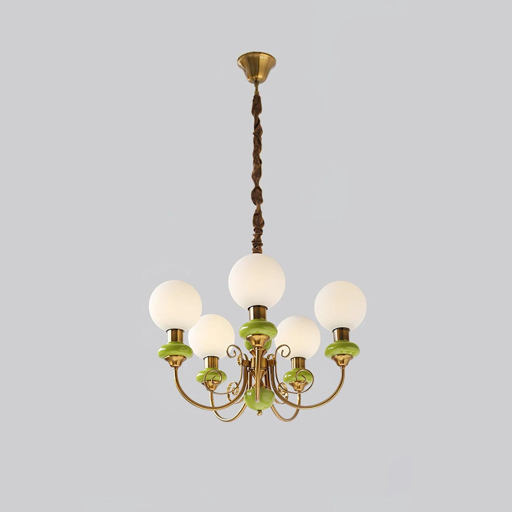 Chandelier | Modern Artistic Glass & Metal | 3/5/8 Heads