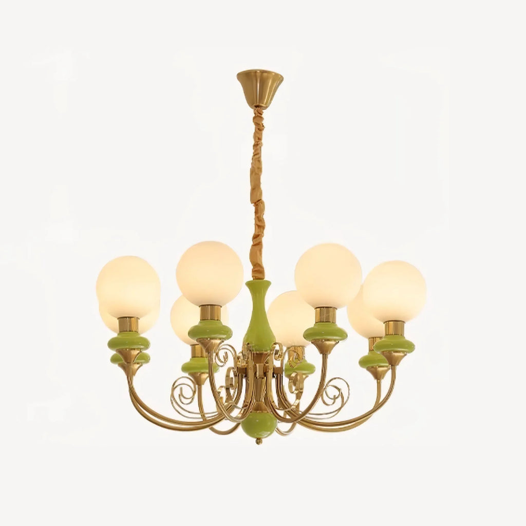 Chandelier | Modern Artistic Glass & Metal | 3/5/8 Heads
