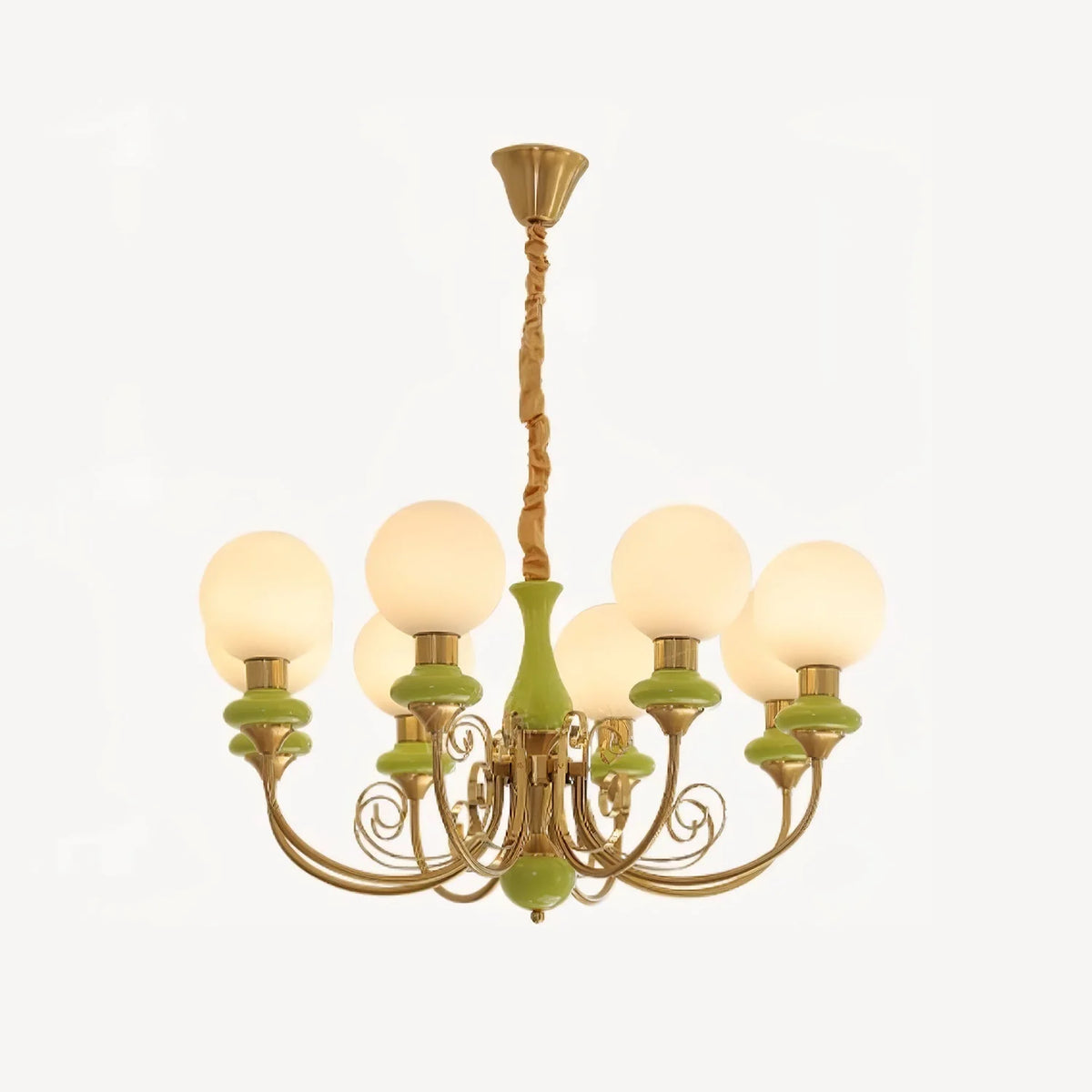 Chandelier | Modern Artistic Glass & Metal | 3/5/8 Heads