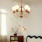 Chandelier | Modern Artistic Glass & Metal | 3/5/8 Heads