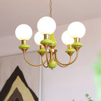 Chandelier | Modern Artistic Glass & Metal | 3/5/8 Heads