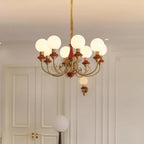 Chandelier | Modern Artistic Glass & Metal | 3/5/8 Heads