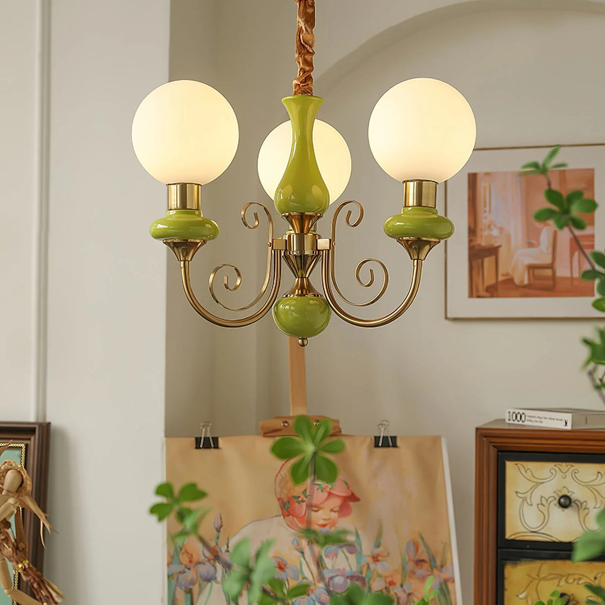 Chandelier | Modern Artistic Glass & Metal | 3/5/8 Heads