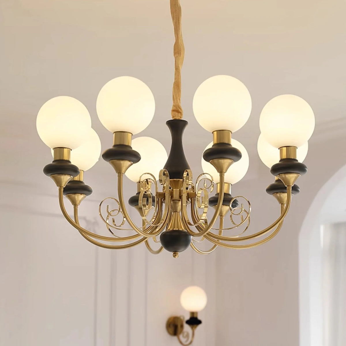 Chandelier | Modern Artistic Glass & Metal | 3/5/8 Heads