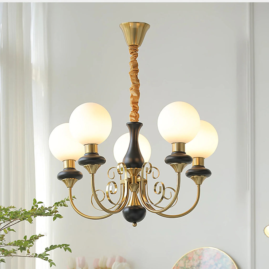 Chandelier | Modern Artistic Glass & Metal | 3/5/8 Heads