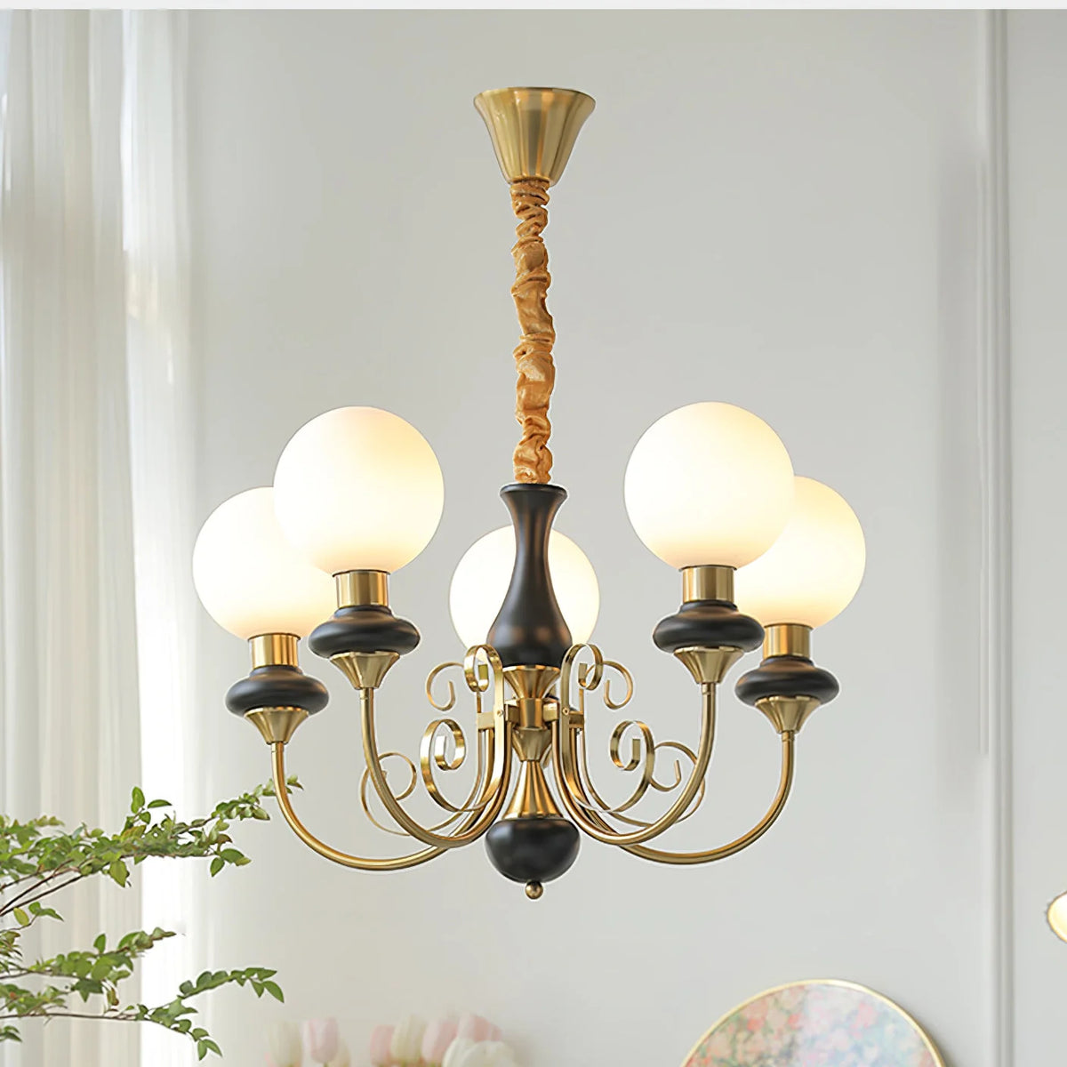 Chandelier | Modern Artistic Glass & Metal | 3/5/8 Heads
