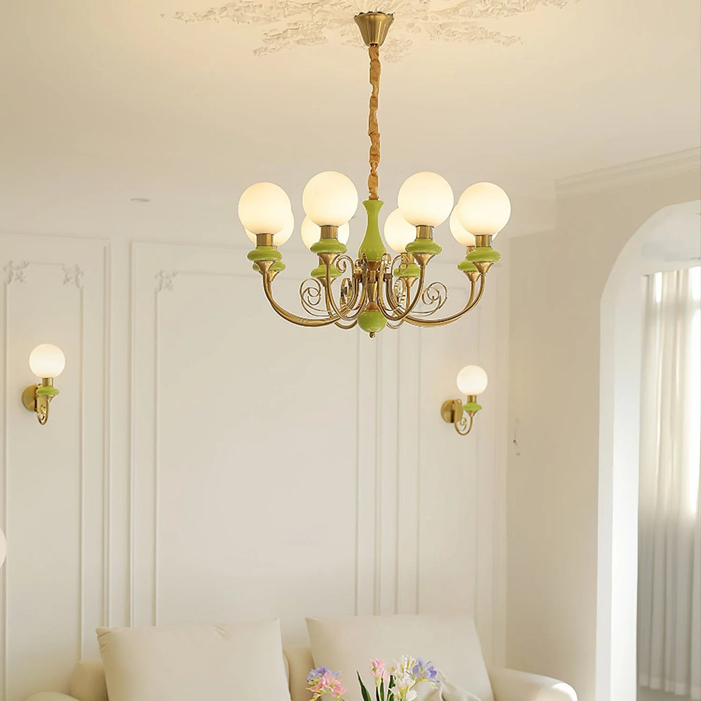 Chandelier | Modern Artistic Glass & Metal | 3/5/8 Heads