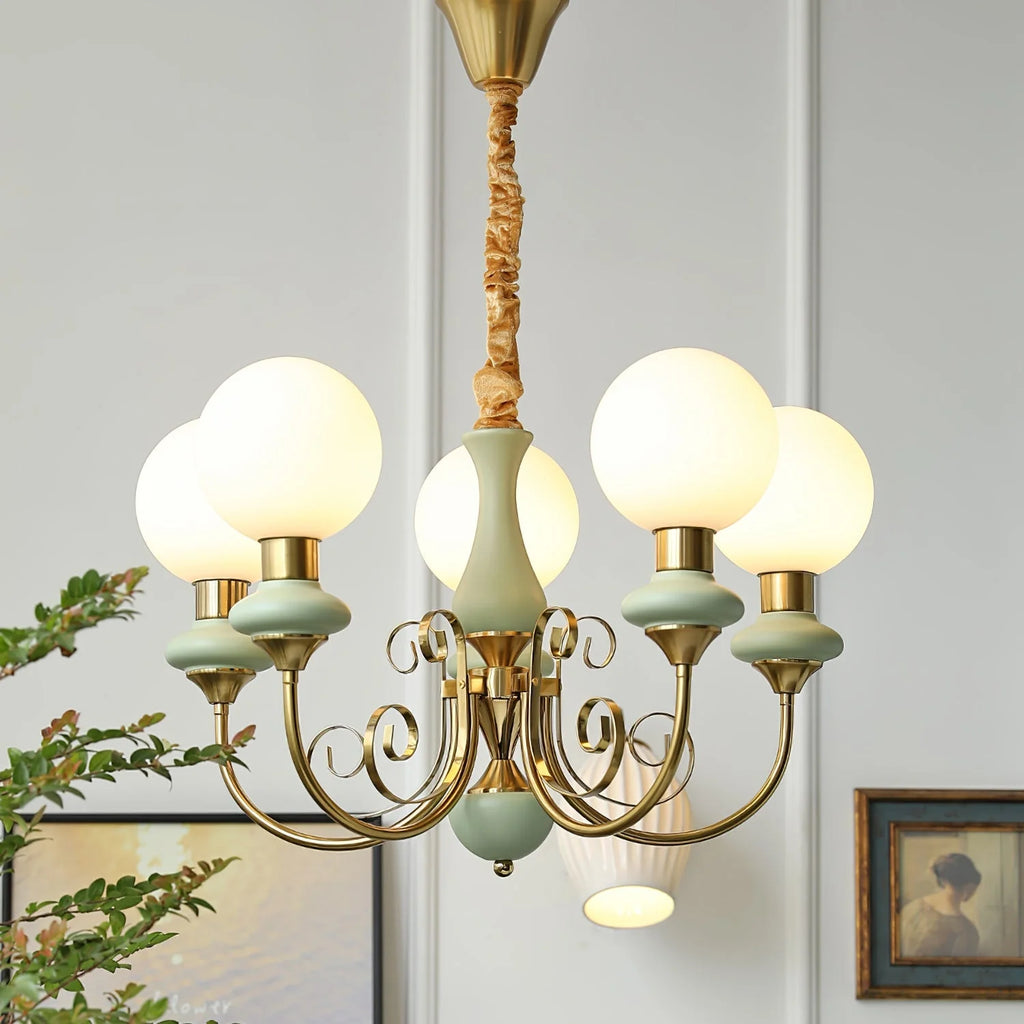 Chandelier | Modern Artistic Glass & Metal | 3/5/8 Heads