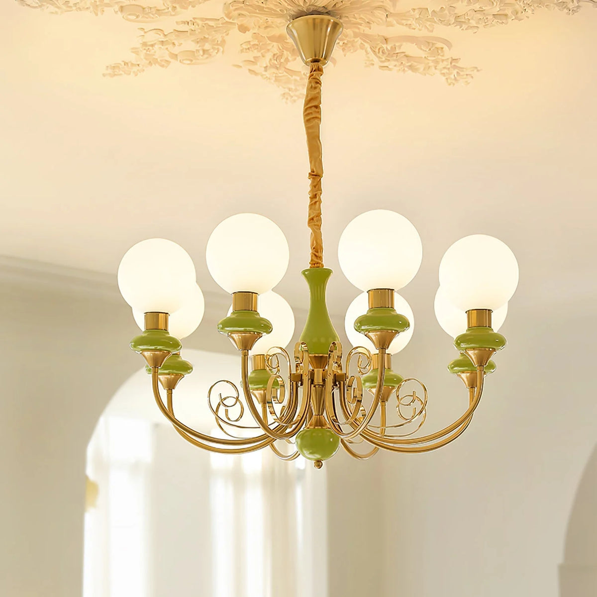 Chandelier | Modern Artistic Glass & Metal | 3/5/8 Heads