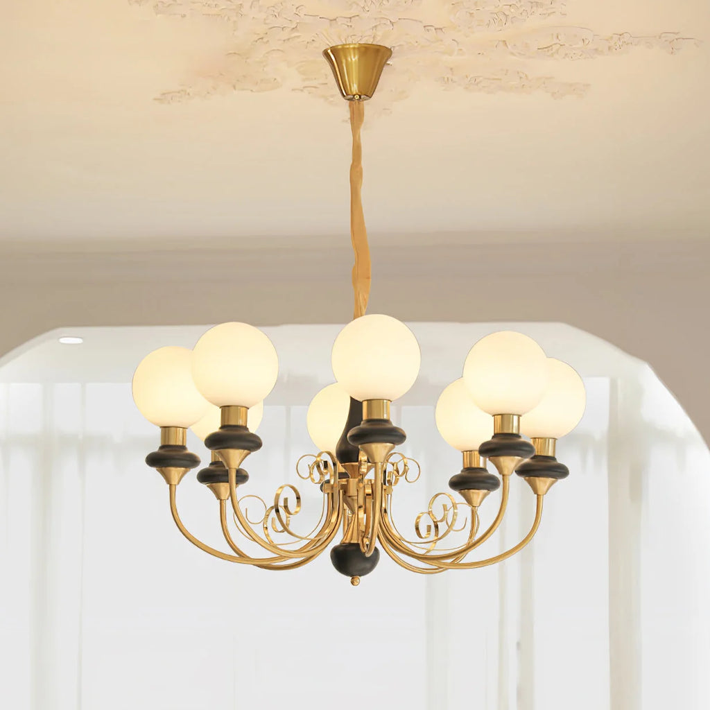 Chandelier | Modern Artistic Glass & Metal | 3/5/8 Heads