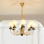 Chandelier | Modern Artistic Glass & Metal | 3/5/8 Heads