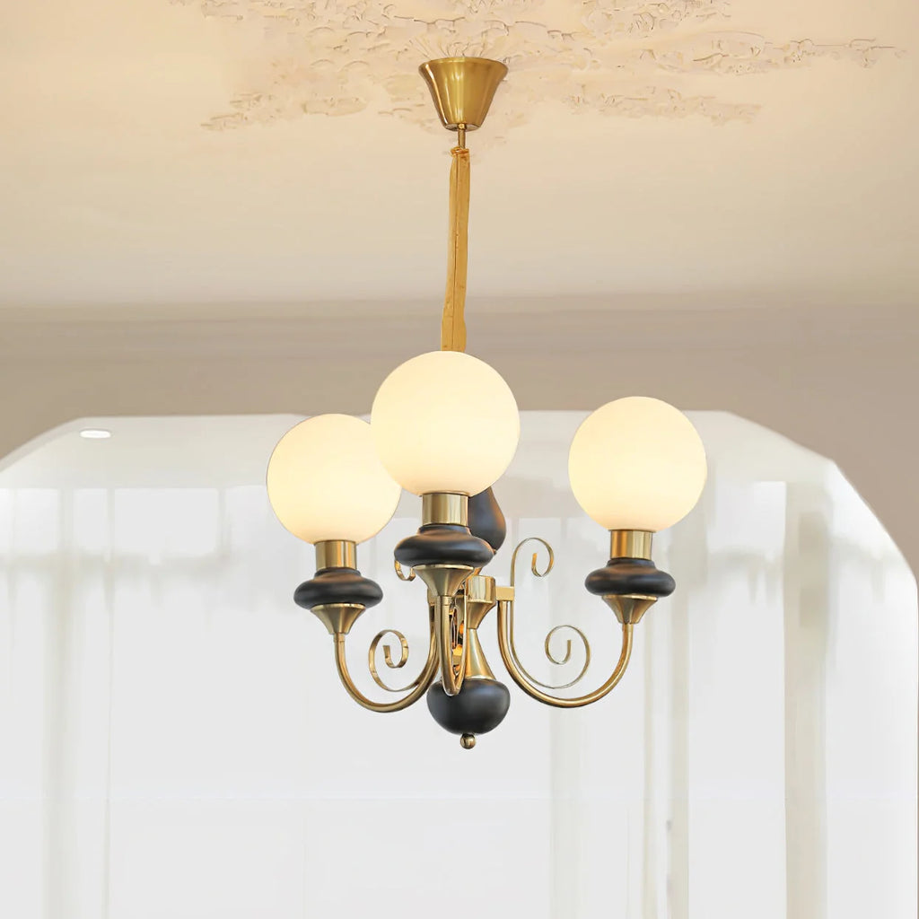 Chandelier | Modern Artistic Glass & Metal | 3/5/8 Heads