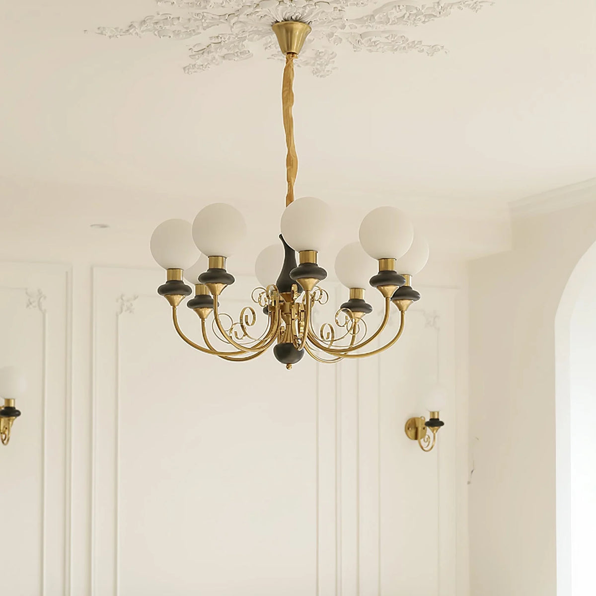 Chandelier | Modern Artistic Glass & Metal | 3/5/8 Heads