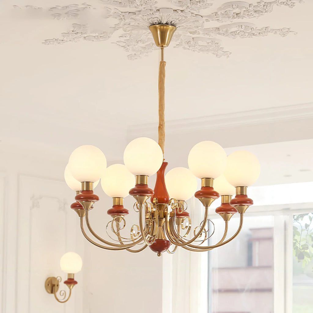 Chandelier | Modern Artistic Glass & Metal | 3/5/8 Heads
