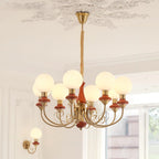Chandelier | Modern Artistic Glass & Metal | 3/5/8 Heads