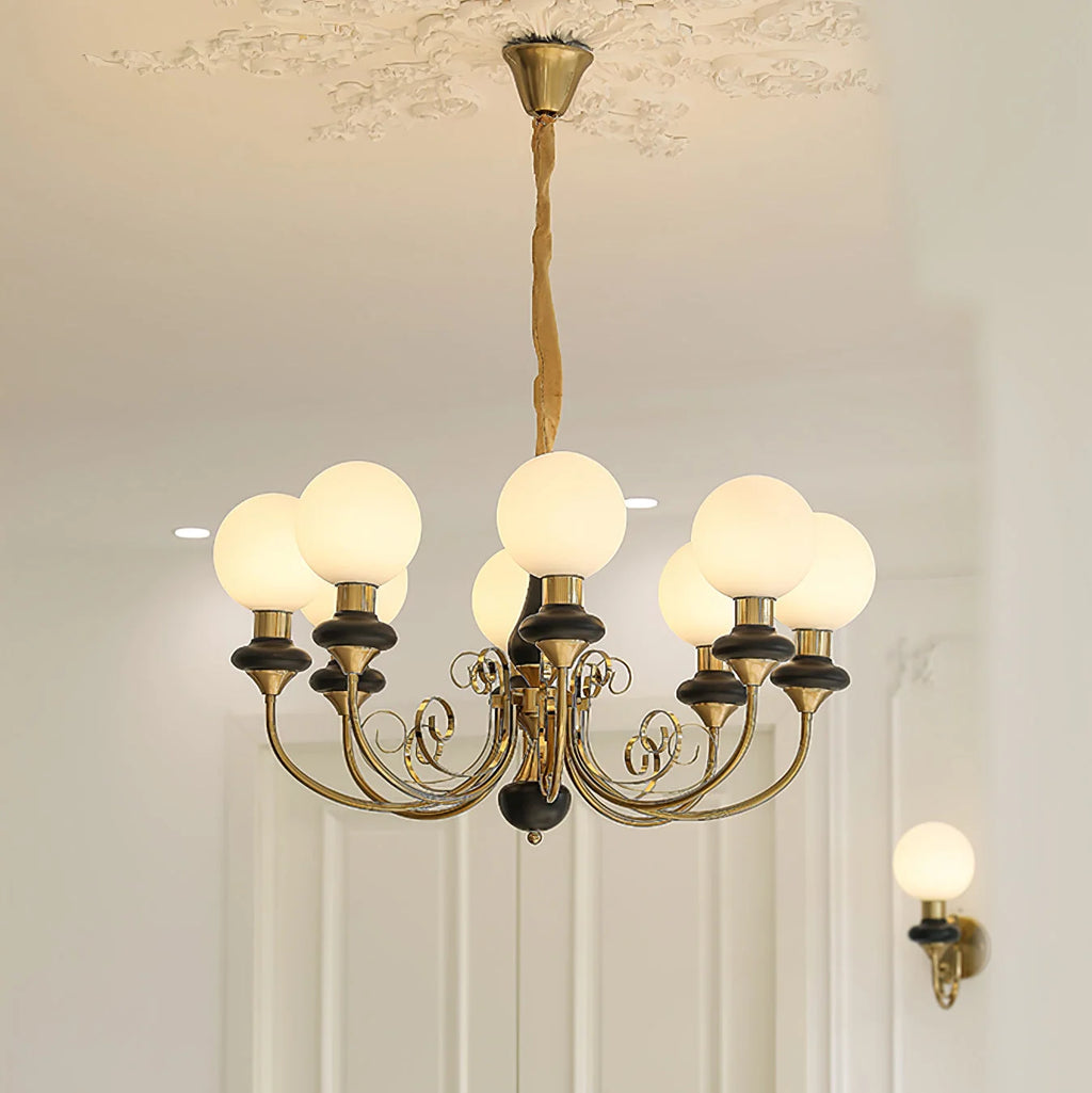 Chandelier | Modern Artistic Glass & Metal | 3/5/8 Heads