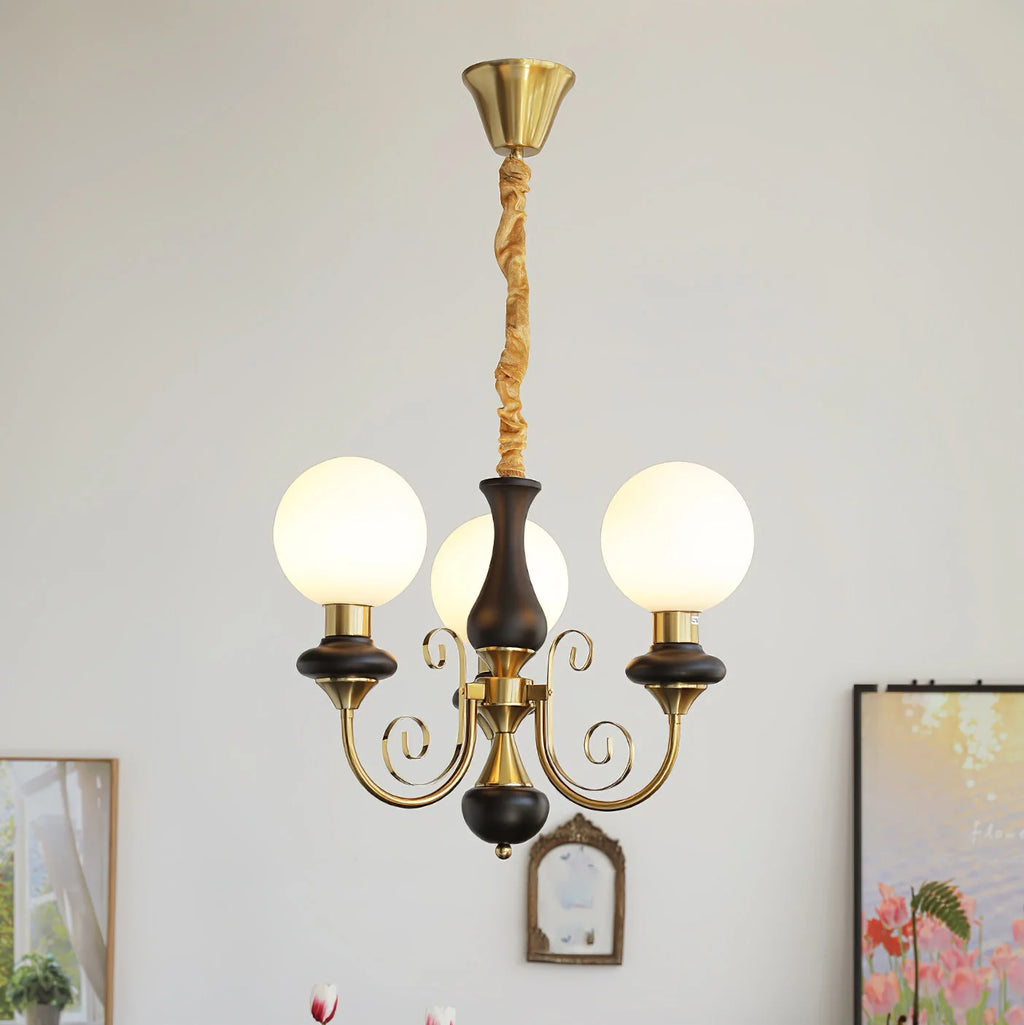 Chandelier | Modern Artistic Glass & Metal | 3/5/8 Heads