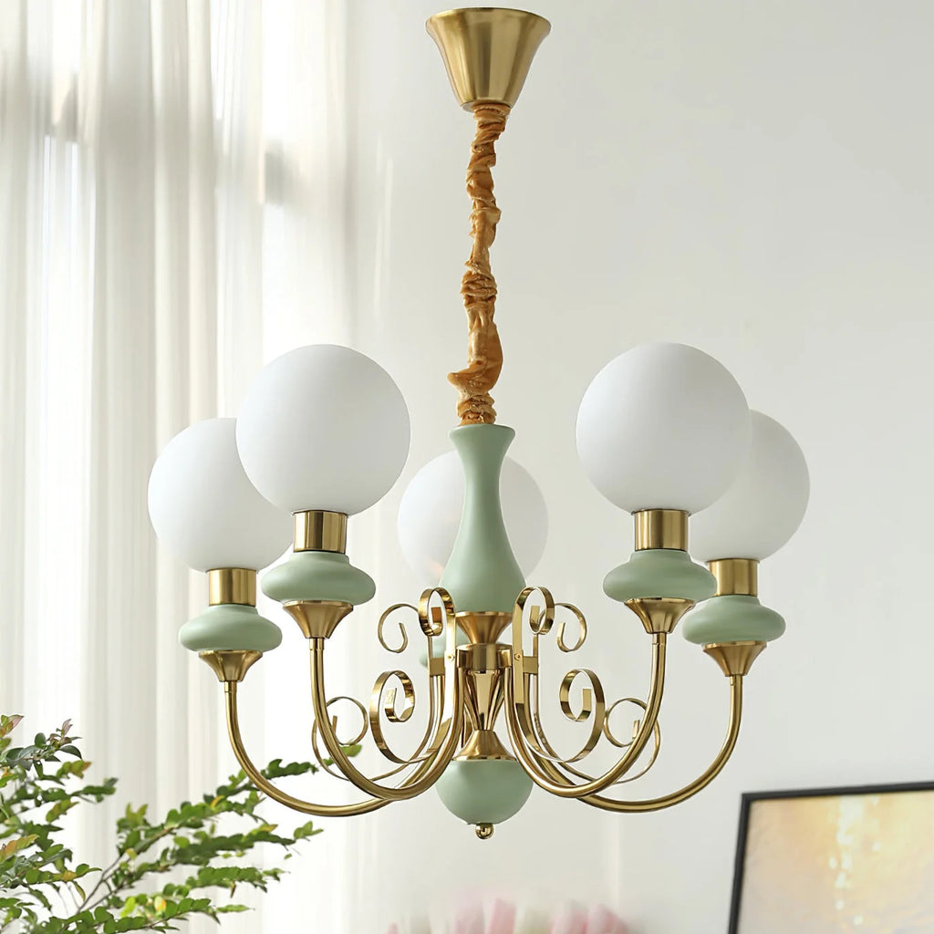 Chandelier | Modern Artistic Glass & Metal | 3/5/8 Heads