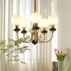 Chandelier | Modern Artistic Glass & Metal | 3/5/8 Heads
