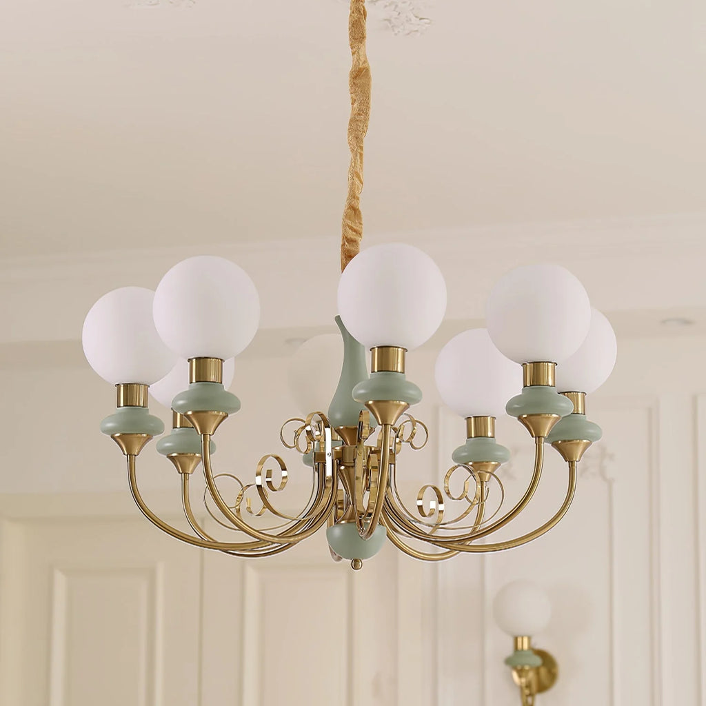 Chandelier | Modern Artistic Glass & Metal | 3/5/8 Heads