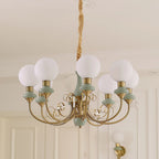Chandelier | Modern Artistic Glass & Metal | 3/5/8 Heads