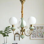 Chandelier | Modern Artistic Glass & Metal | 3/5/8 Heads