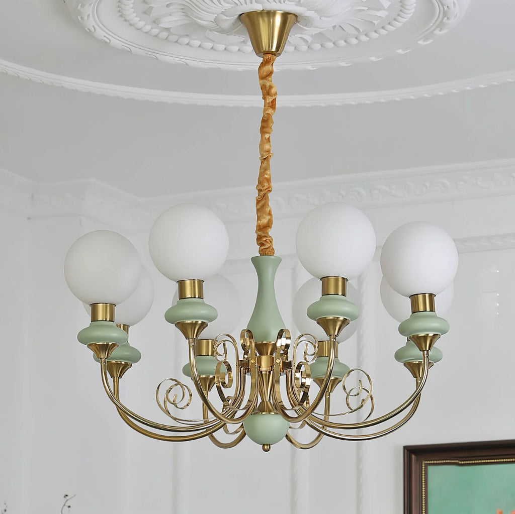 Chandelier | Modern Artistic Glass & Metal | 3/5/8 Heads