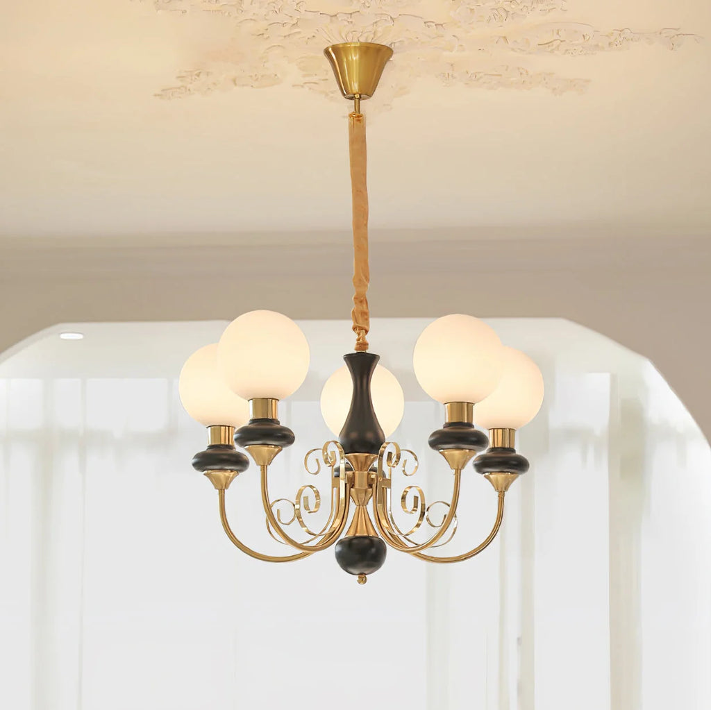 Chandelier | Modern Artistic Glass & Metal | 3/5/8 Heads
