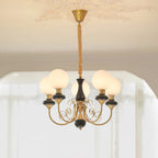 Chandelier | Modern Artistic Glass & Metal | 3/5/8 Heads