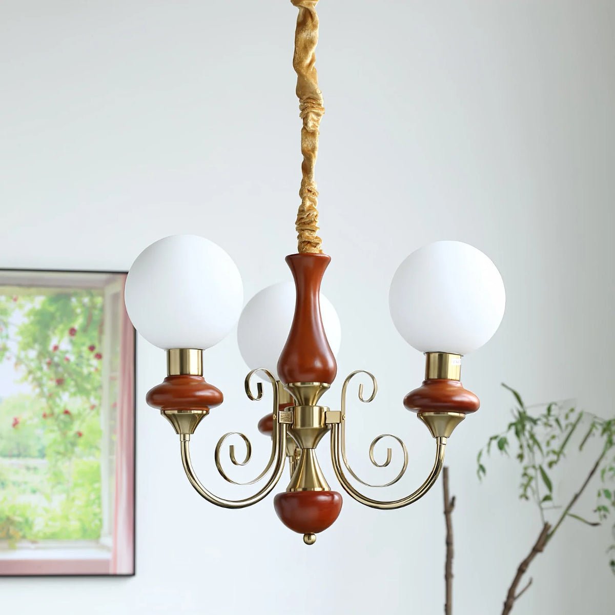 Chandelier | Modern Artistic Glass & Metal | 3/5/8 Heads